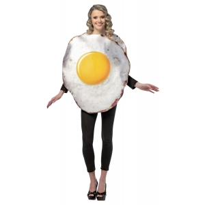 Fried Egg Costume - Adult Food Costumes Drink Costumes